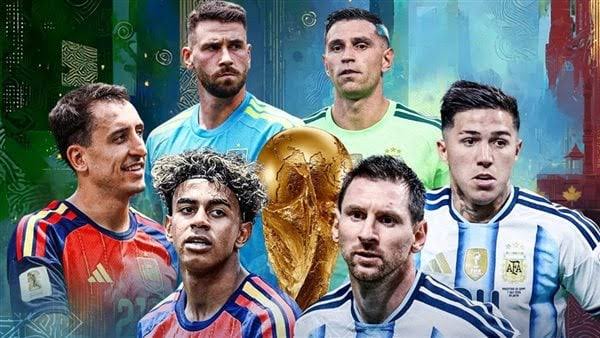 التشكيلة الرسمية لإسبانيا والأرجنتين في نهائي مونديال 2026